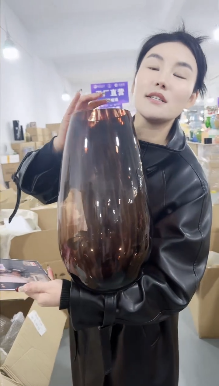 【闪购商品】无铅玻璃UU外贸花瓶微瑕-9KFOU