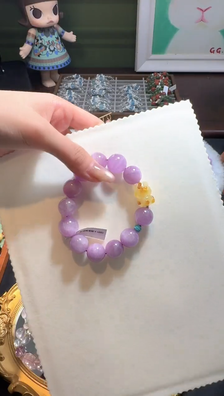 【闪购商品】锂辉石手串未镶嵌紫锂辉手串