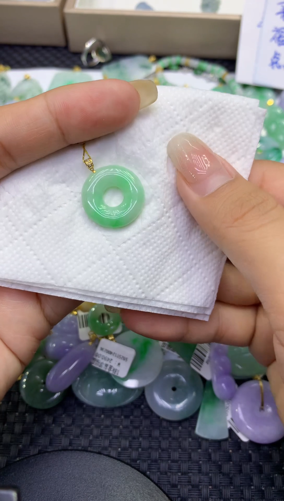 颈饰未镶嵌翡翠天然缅甸A货翡翠