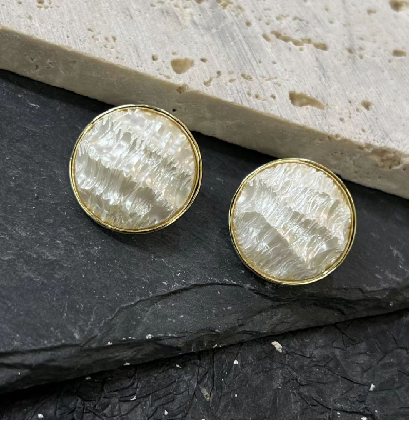 铜合金亚克力耳饰  KILLYBILLY波光纹理款耳饰