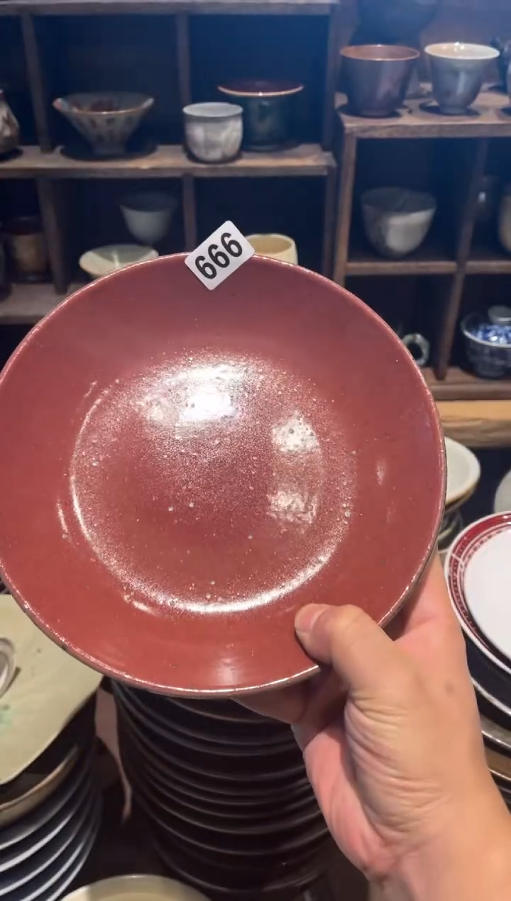 【闪购商品】瓷片666  粉紫色锅盘1个