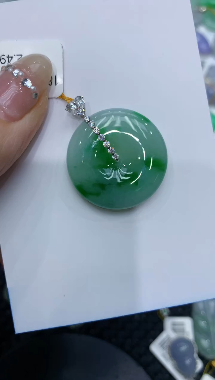 【闪购商品】翡翠颈饰18K金镶嵌222222222