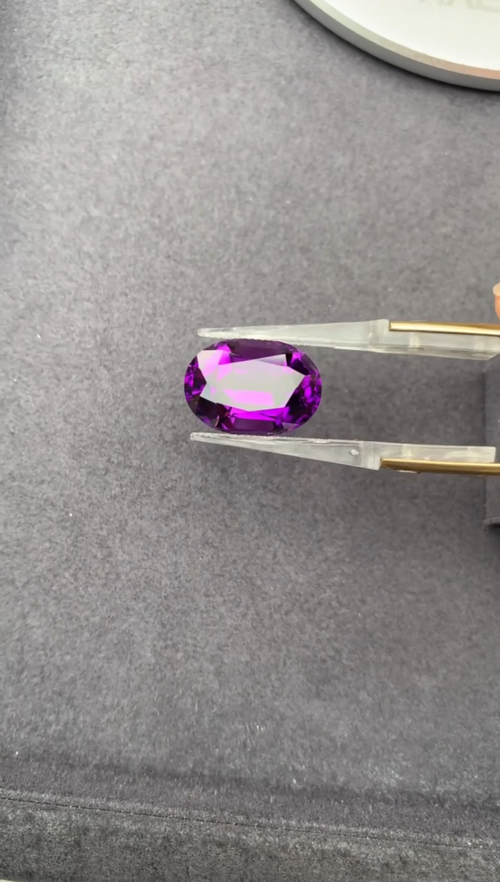 未镶嵌珠宝半成品紫晶14ct紫水晶 定制  GE