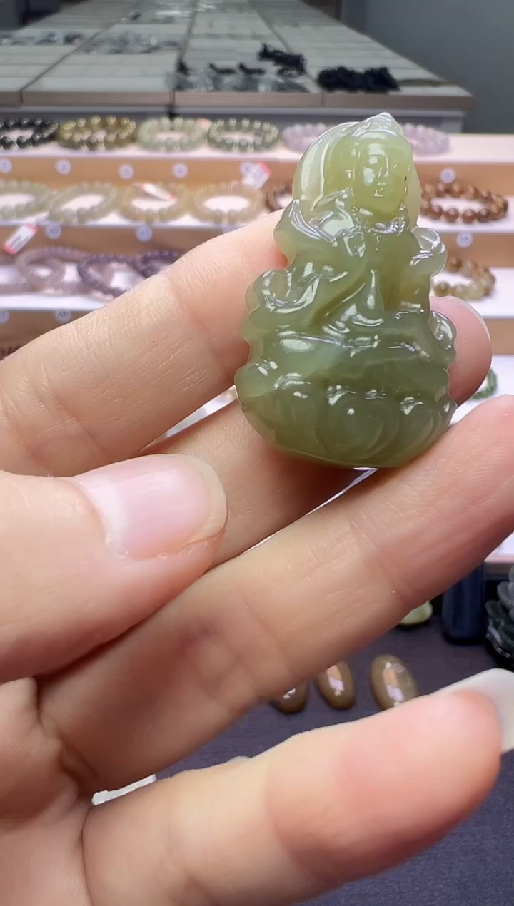 颈饰未镶嵌和田玉185号链接有包容