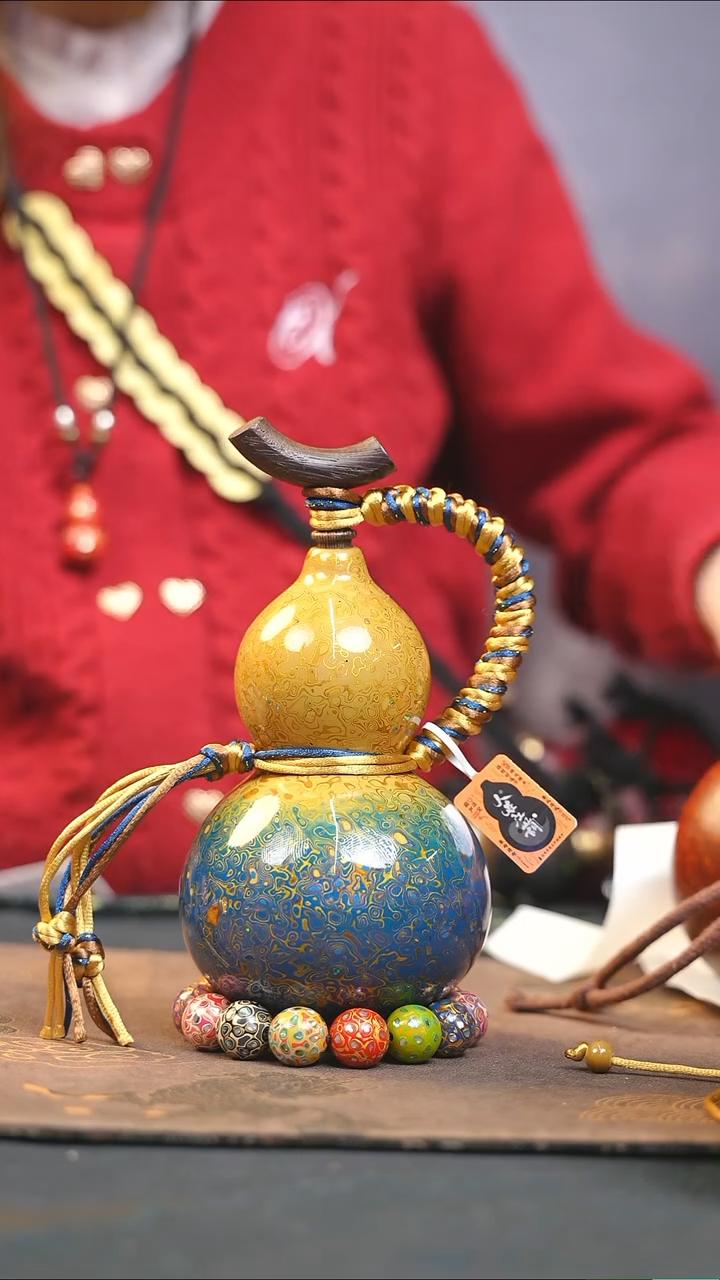 【闪购商品】WY184漆艺酒葫芦不包手串及旋转底座