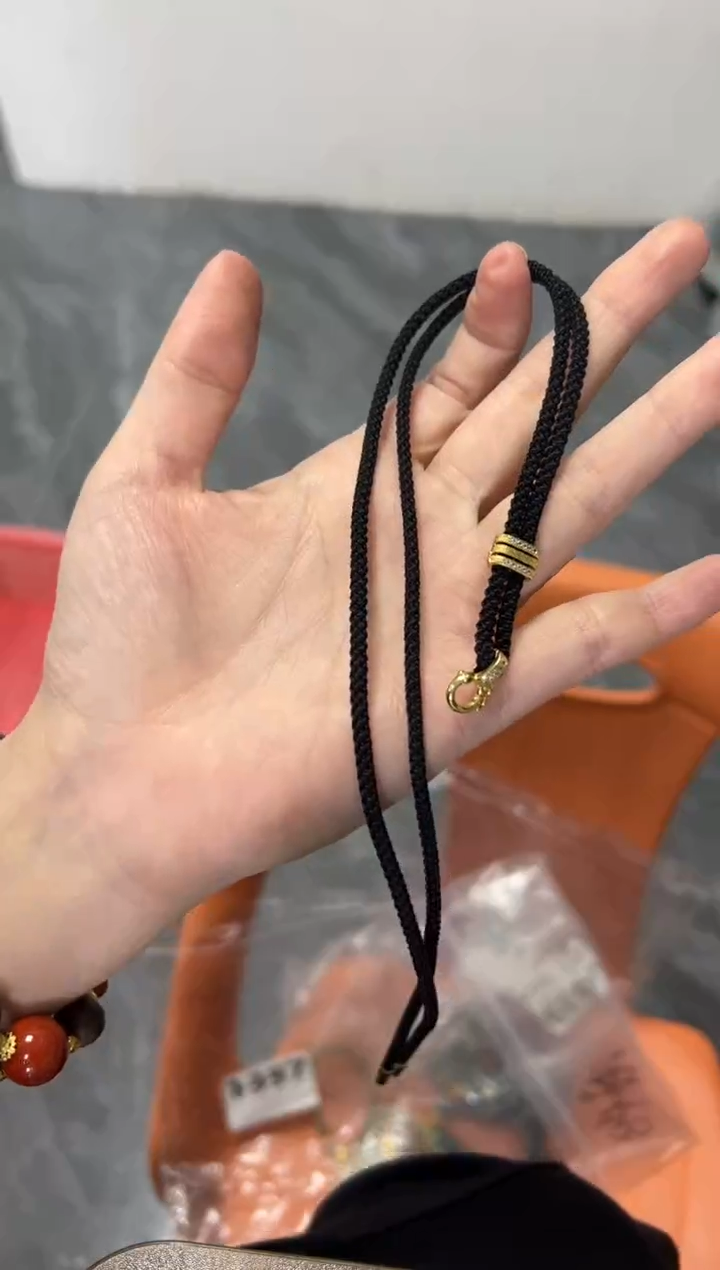 合金黑色绳子合金扣万能扣[5051]