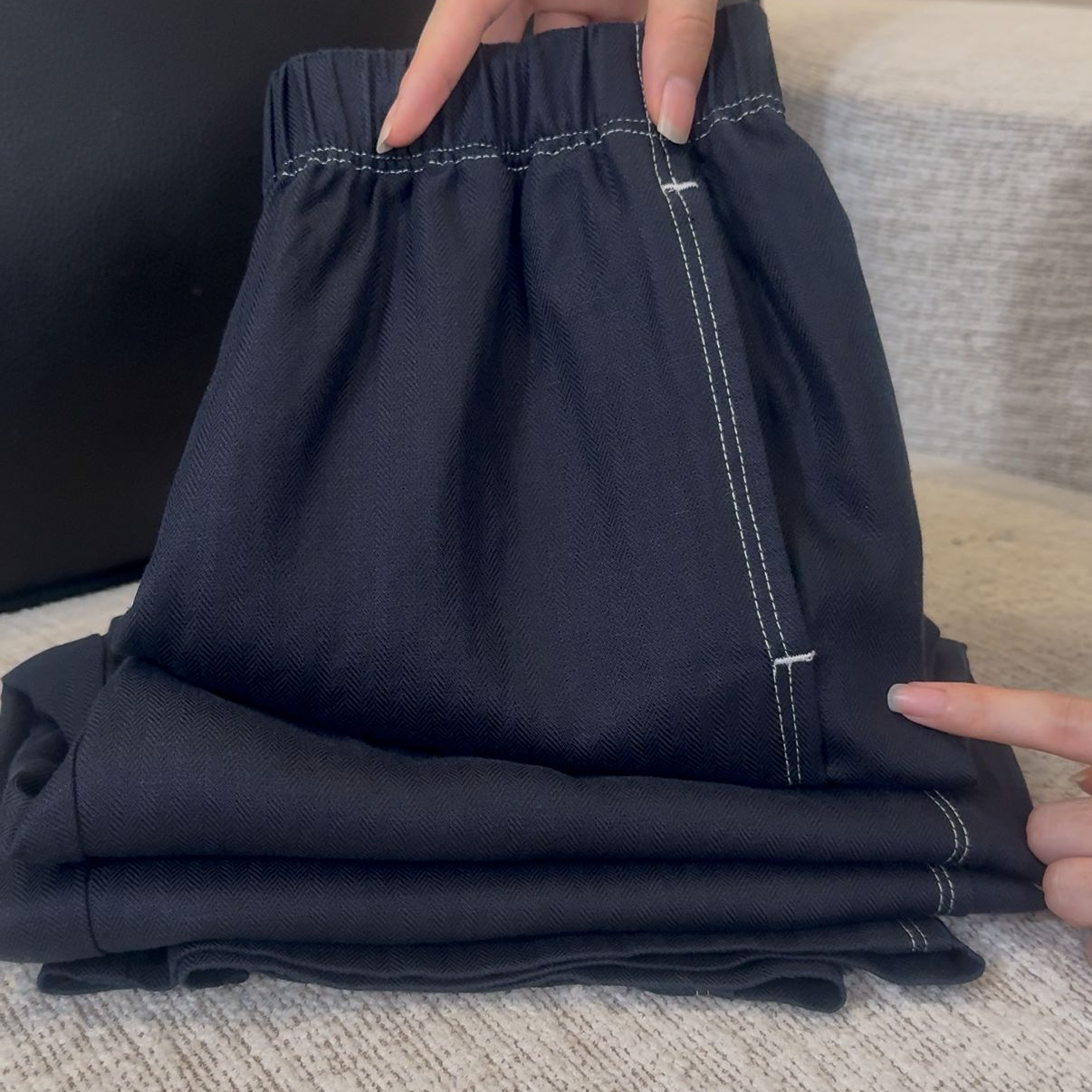 夏季新款女裤2025年筒裤包边百搭时尚宽松显瘦夏季薄款女