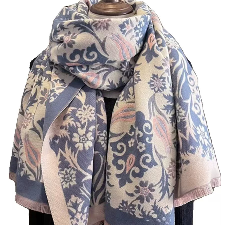 女保暖欧美风围巾百搭外搭加厚暖冬