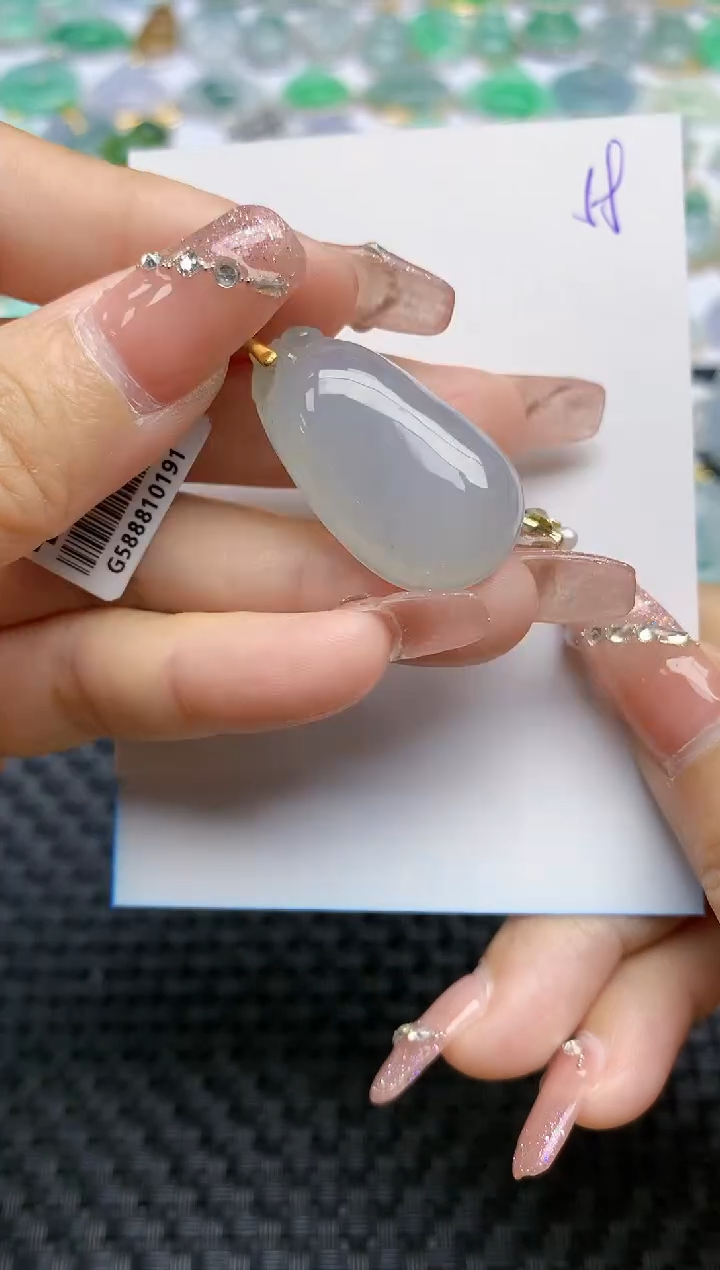 【闪购商品】翡翠颈饰18K金镶嵌天然A货翡翠 58