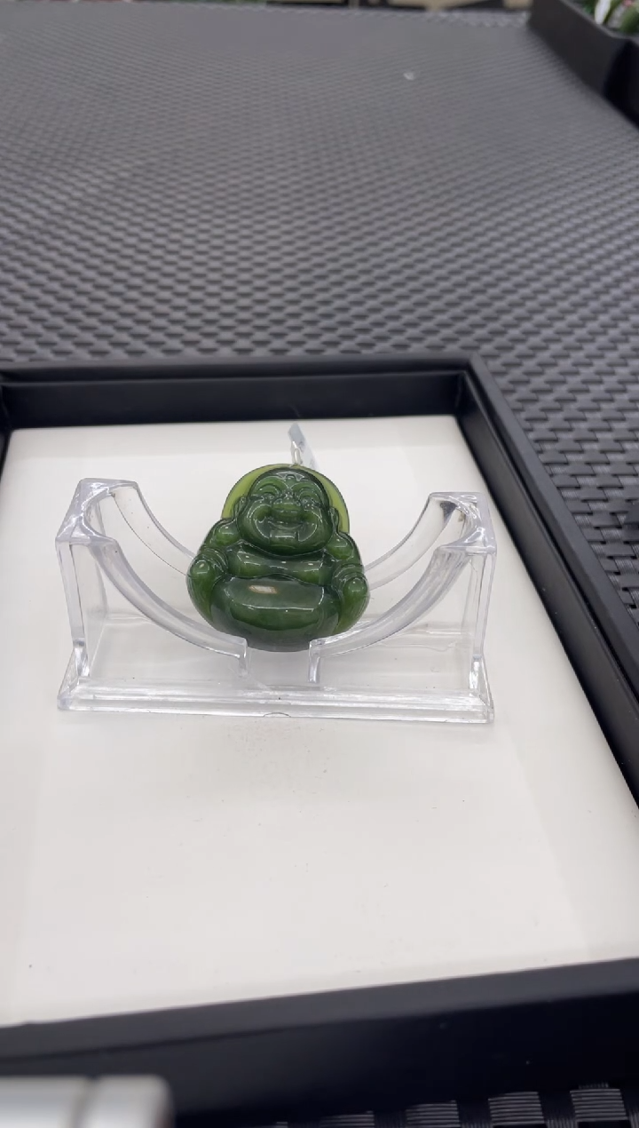 颈饰未镶嵌和田玉W***y佛公有色根（多样性发一件）