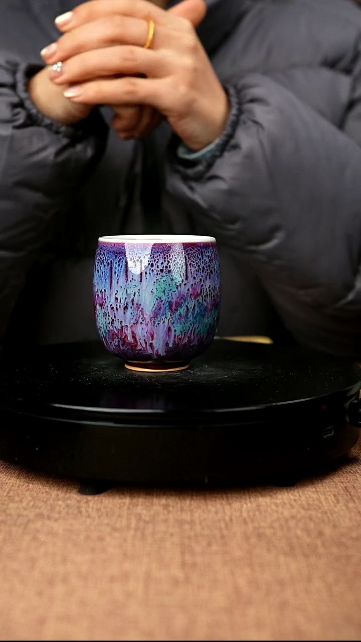 【闪购商品】903#白露伟一级品原矿钧瓷炉钧釉龙蛋杯