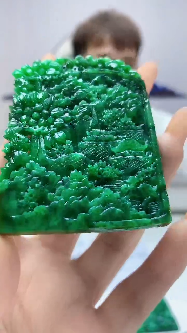 【闪购商品】定制翡翠未镶嵌4868DD-毛货挂件山水151