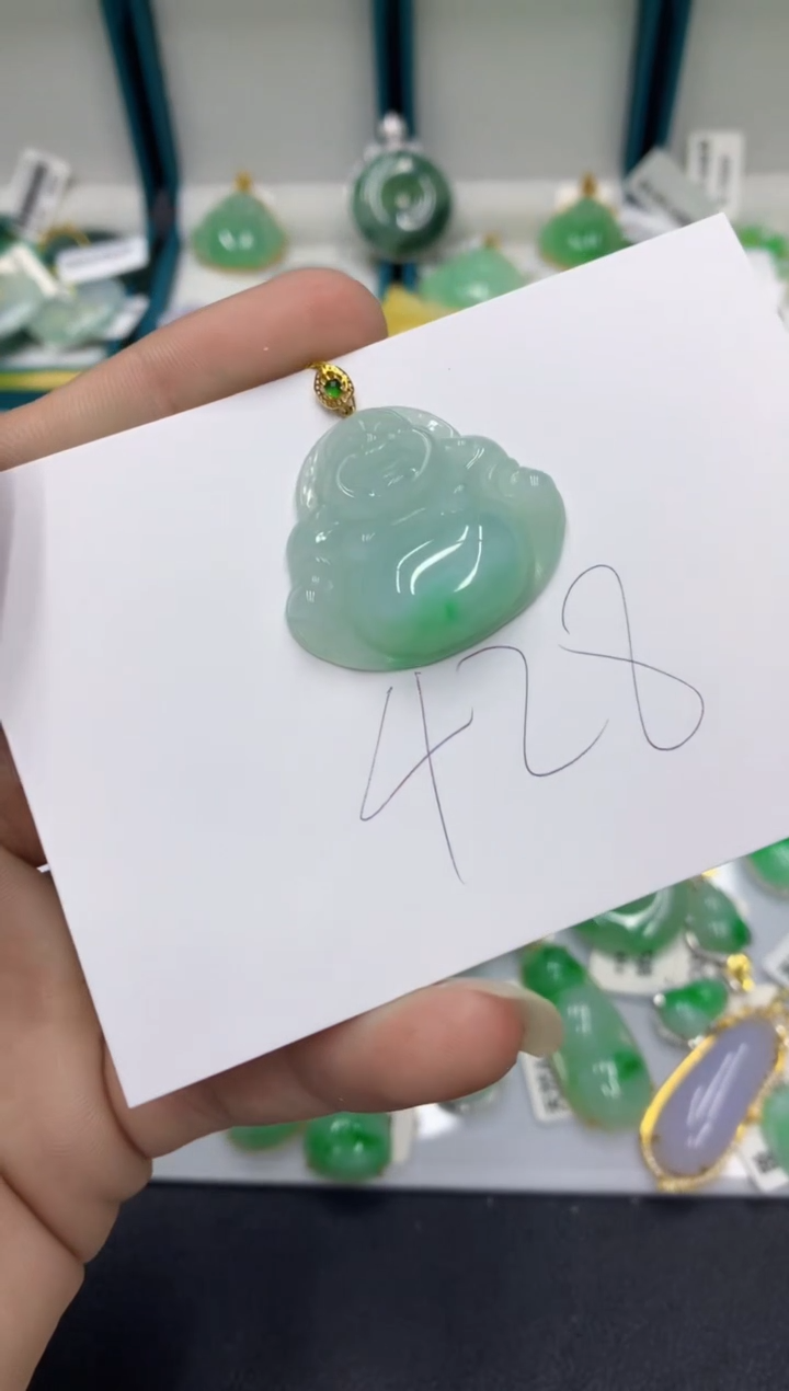 【闪购商品】翡翠颈饰18K金镶嵌翡翠