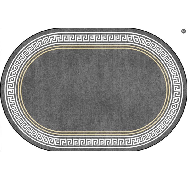 灰色椭圆【40*60两条装】硅藻泥地毯入户玄关客厅卧室毯地垫