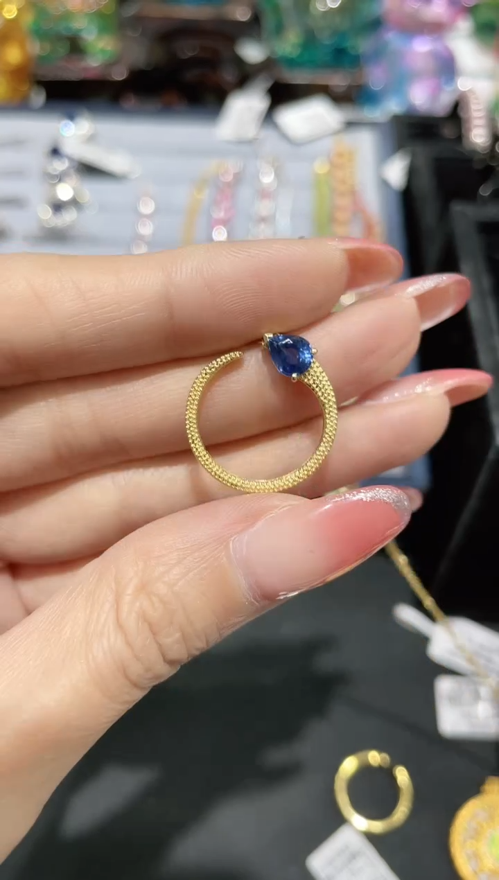 项链蓝宝石18K金镶嵌项链