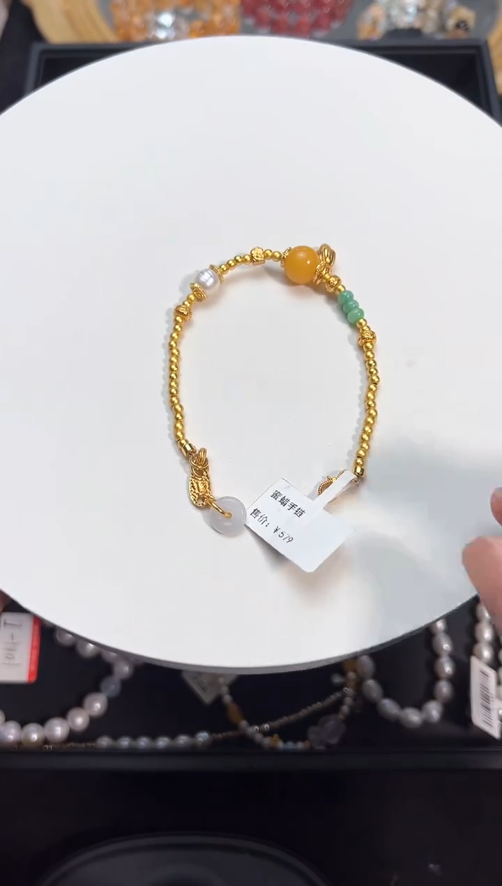 【闪购商品】蜜蜡手链合金颜色微差多样性发货发其一