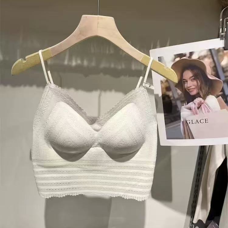 法式蕾丝细肩带设计感美背吊带 220