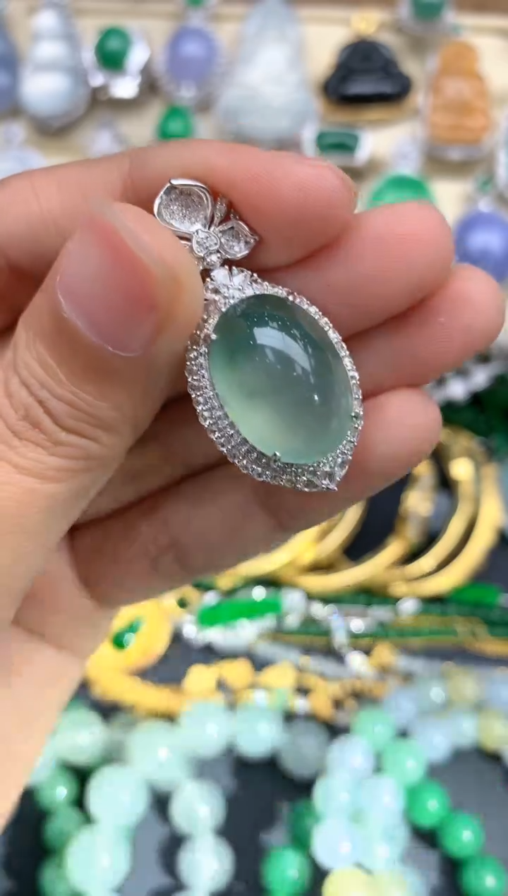 【闪购商品】翡翠颈饰18K金镶嵌356-中国好珍宝