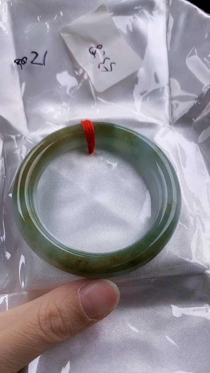 颈饰未镶嵌翡翠大*儿颈饰未镶嵌缅甸天然翡翠手镯 圈口 53.8