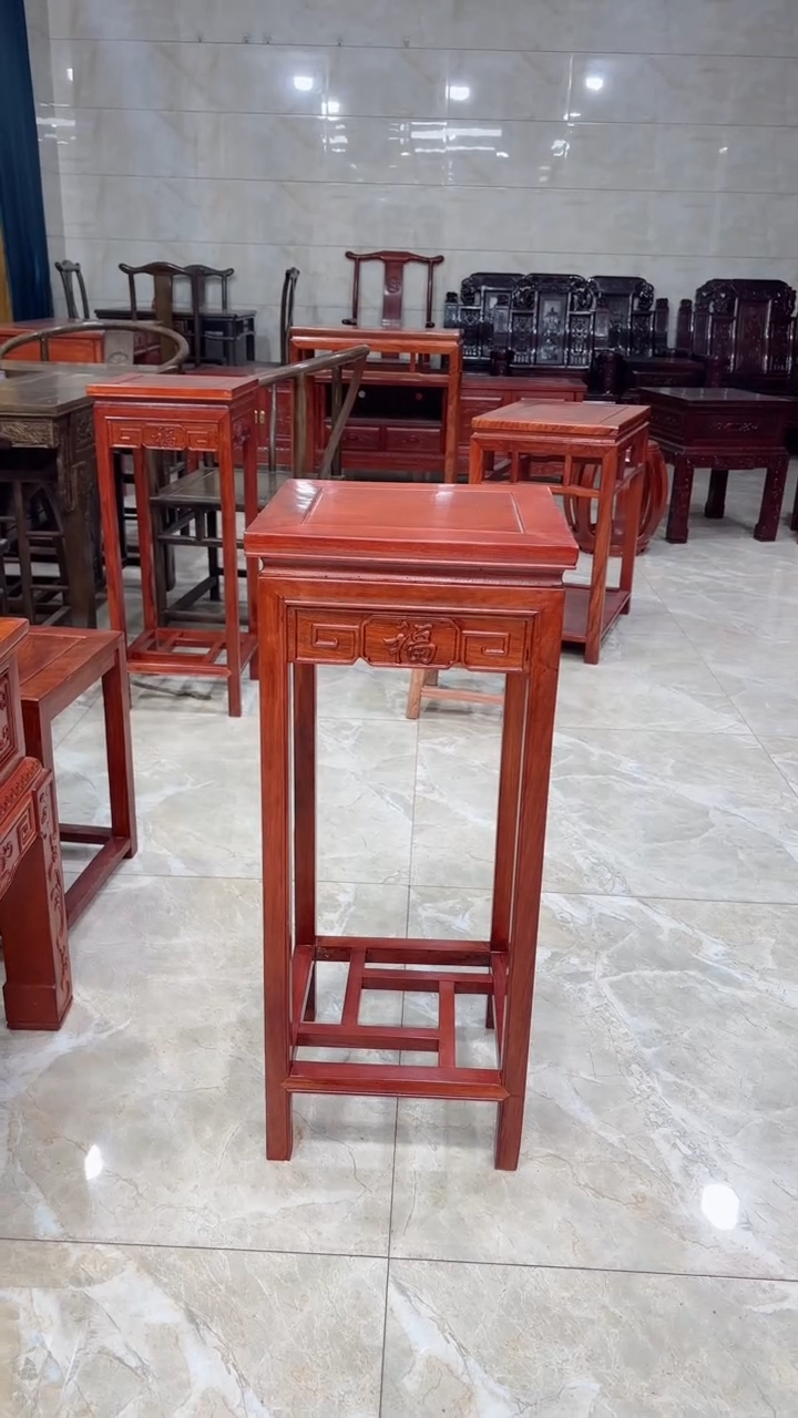 【闪购商品】花梨木类成套家具大果紫檀78福字花架