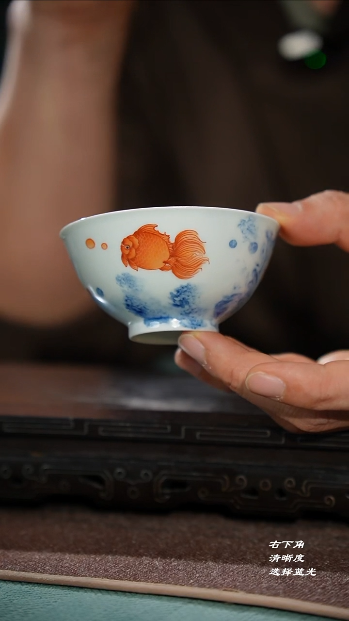 65-3金鱼单杯-景德镇