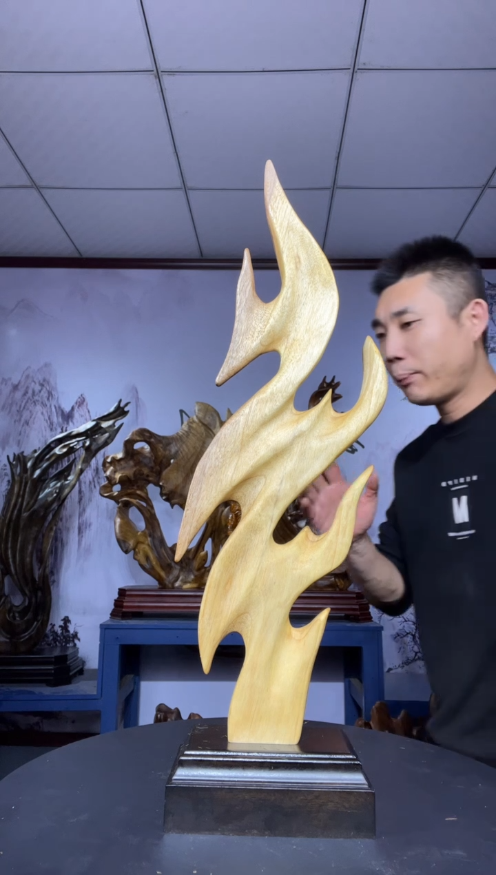 金丝楠木雕款天****水金丝楠木工艺品摆件