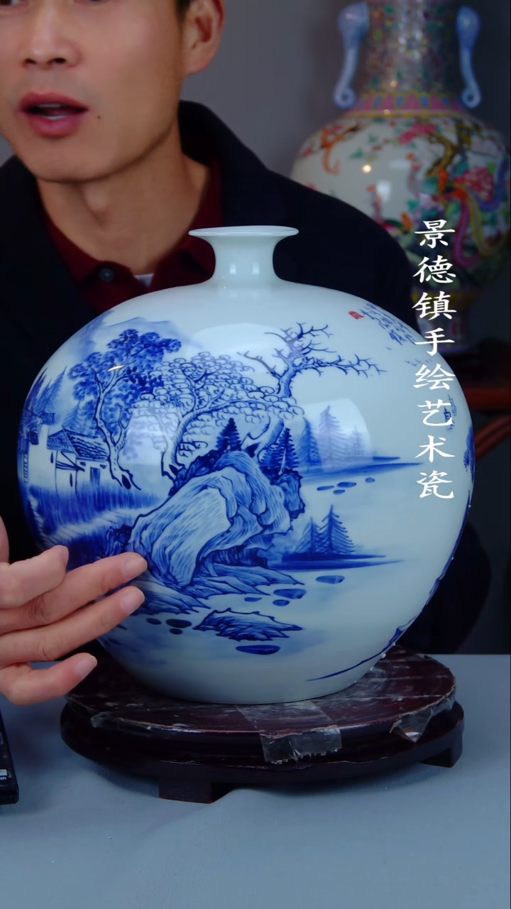 摆件陶景德镇手工手绘陶瓷摆件16