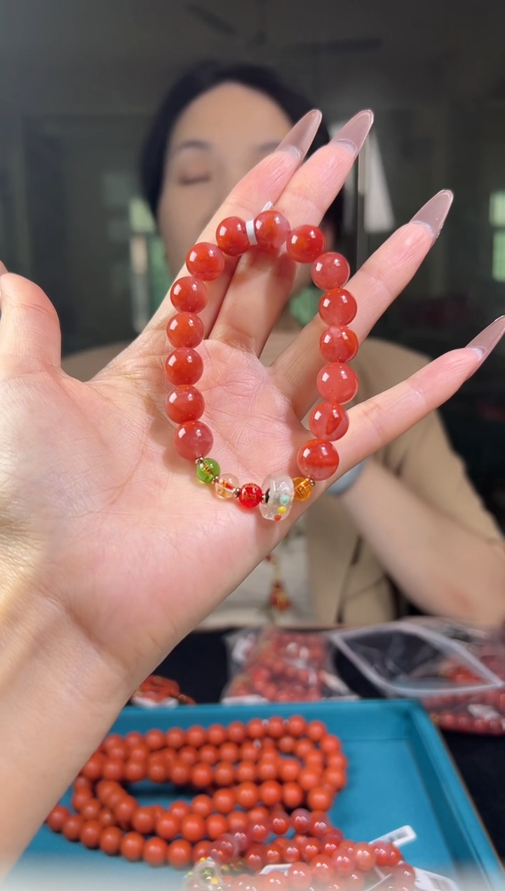 南红玛瑙手串未镶嵌5.25-（多样式）