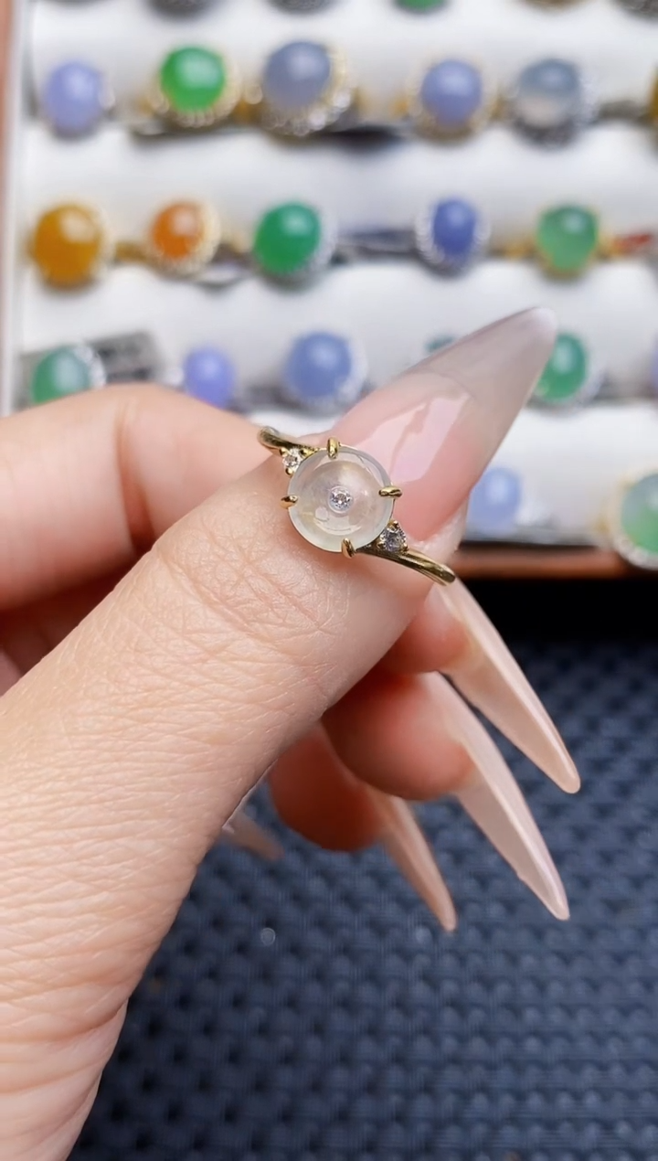 银S925镶嵌戒指翡翠2063