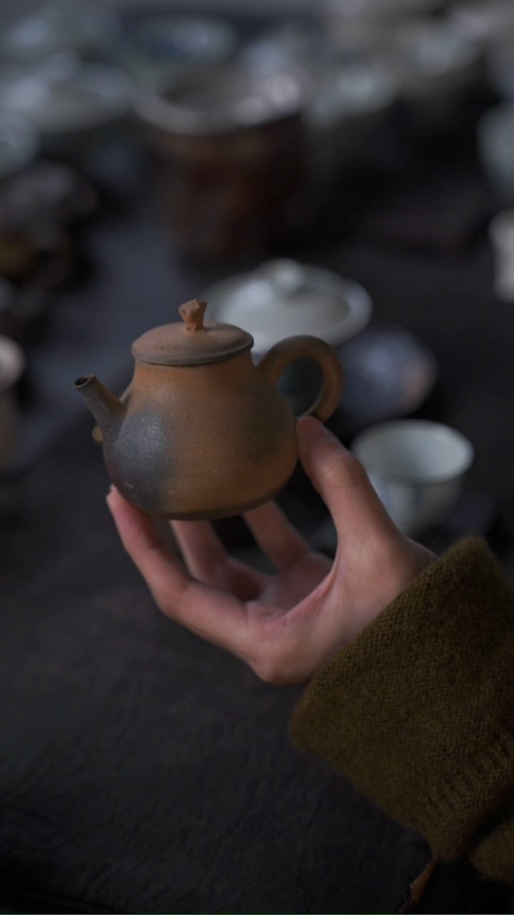 【闪购商品】壶大合小满 文林老师紫砂柴烧壶