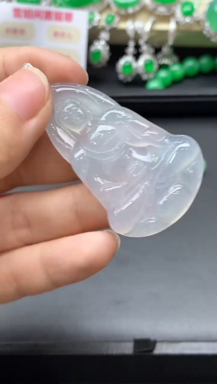 颈饰18K金镶嵌翡翠663-中国好珍宝