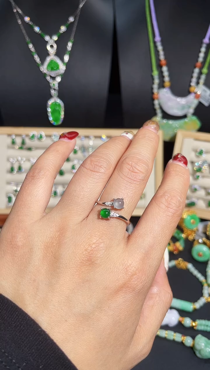 【闪购商品】翡翠颈饰银S925镶嵌蛋面/支持复检/一件