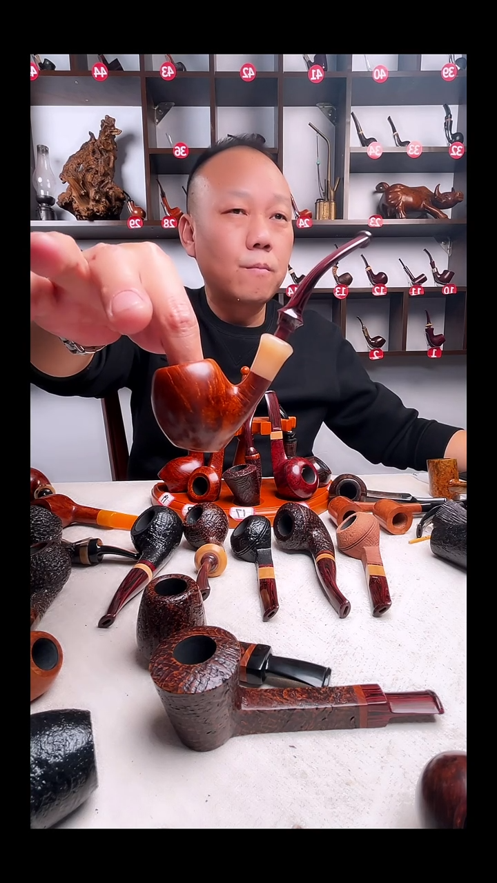 意大利石楠木手工打磨烟斗