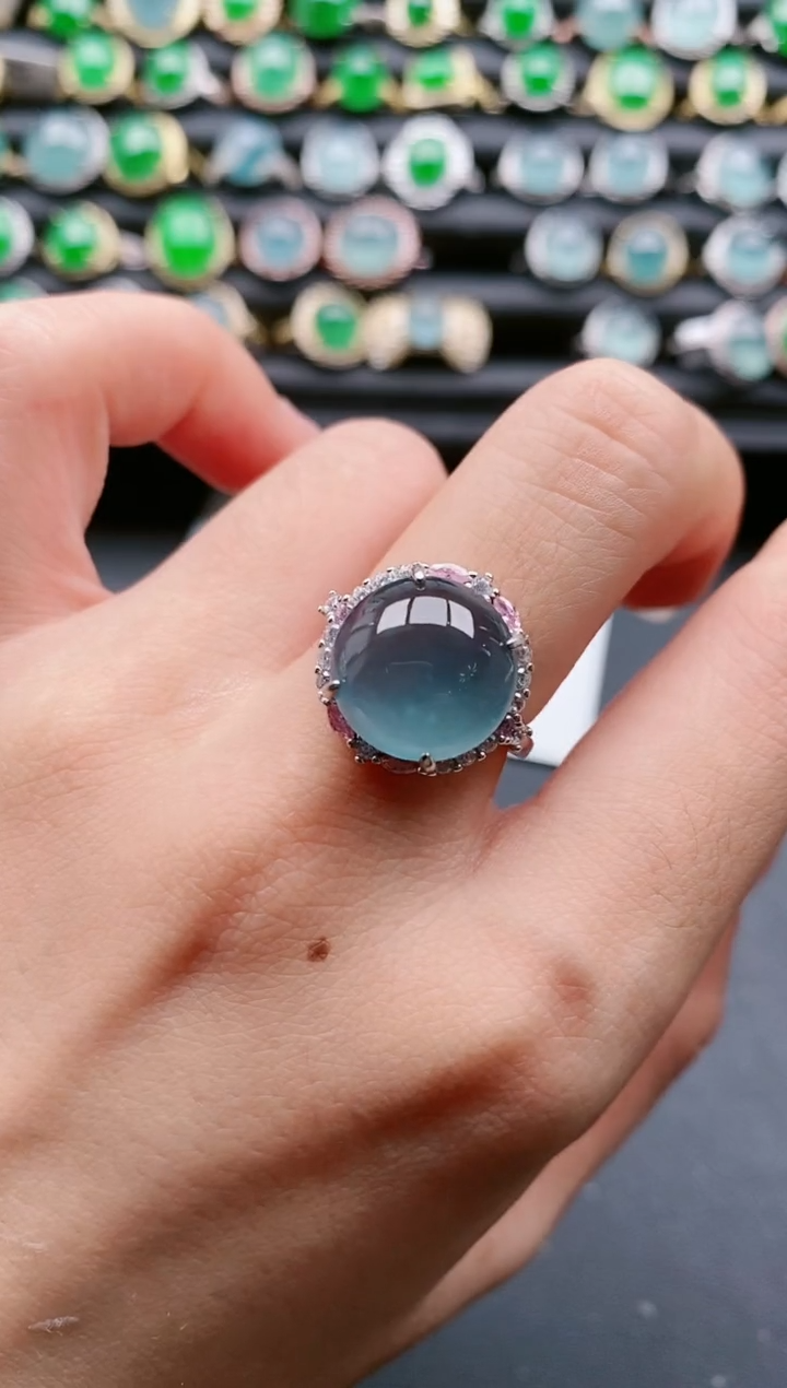 【闪购商品】翡翠戒指银S925镶嵌1111111