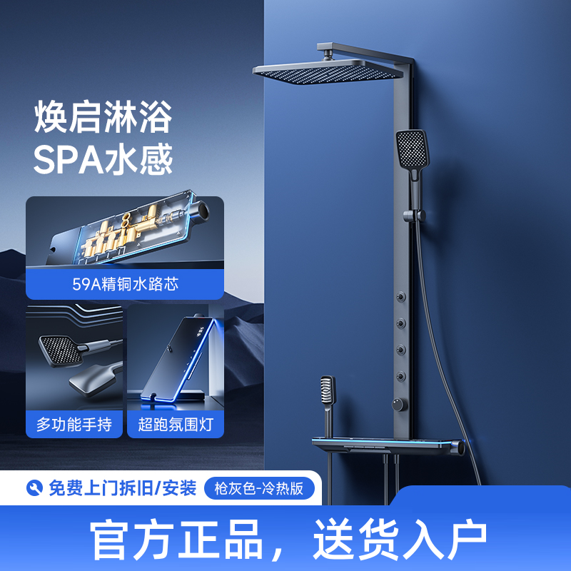 DCNZHL/丹芝卫浴淋浴花洒套装家用浴室洗澡沐浴器卫生间淋雨增压