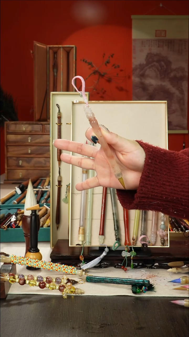 226号闪孤品高货毛笔链接 清水试笔 蘸墨不退