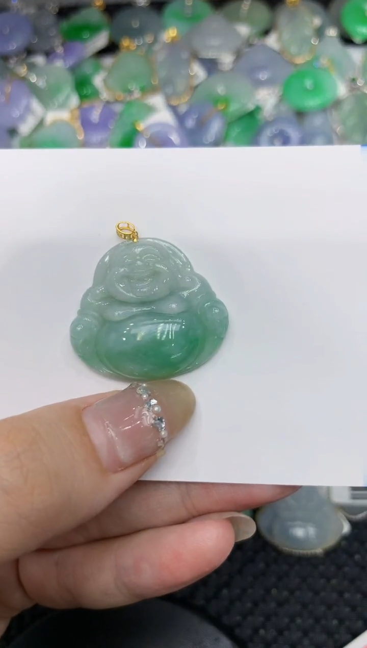 【闪购商品】翡翠颈饰18K金镶嵌222222222