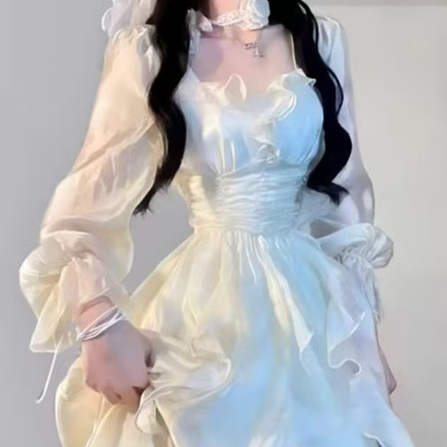 (601_800)米朵夏季时尚连衣裙白色（瑕疵默认)（完美勿扰）
