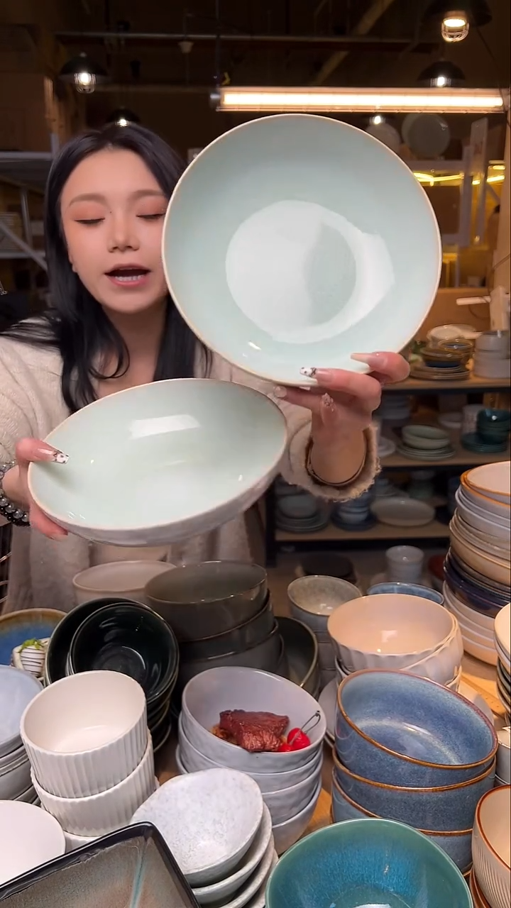 瓷35【瑕疵】外贸尾货窑变釉下彩