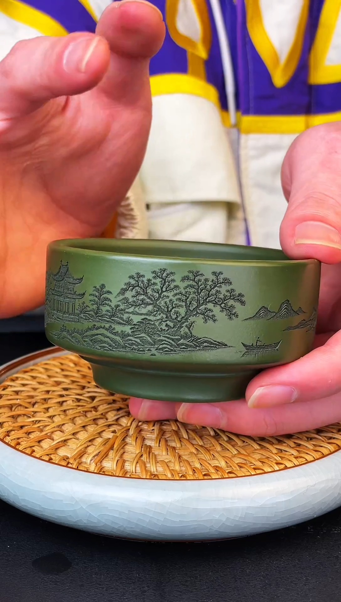 如鱼得水 泥中翡翠 紫砂主人杯