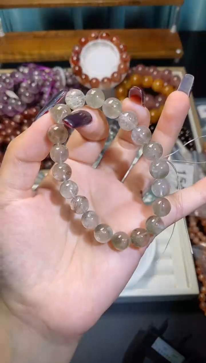 【闪购商品】水晶手串未镶嵌抹茶绿幽灵227