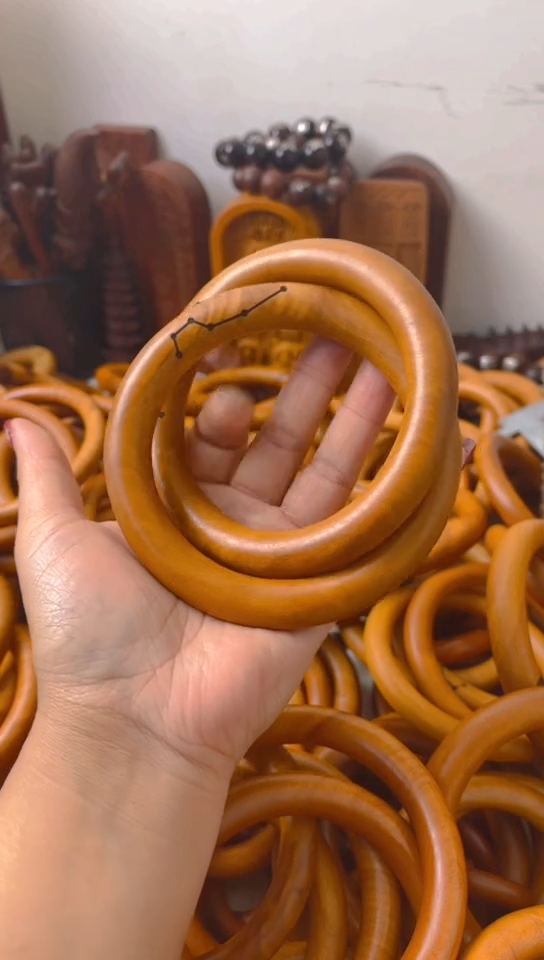 【闪购商品】枣木木雕乾坤圈80圈口一物一拍