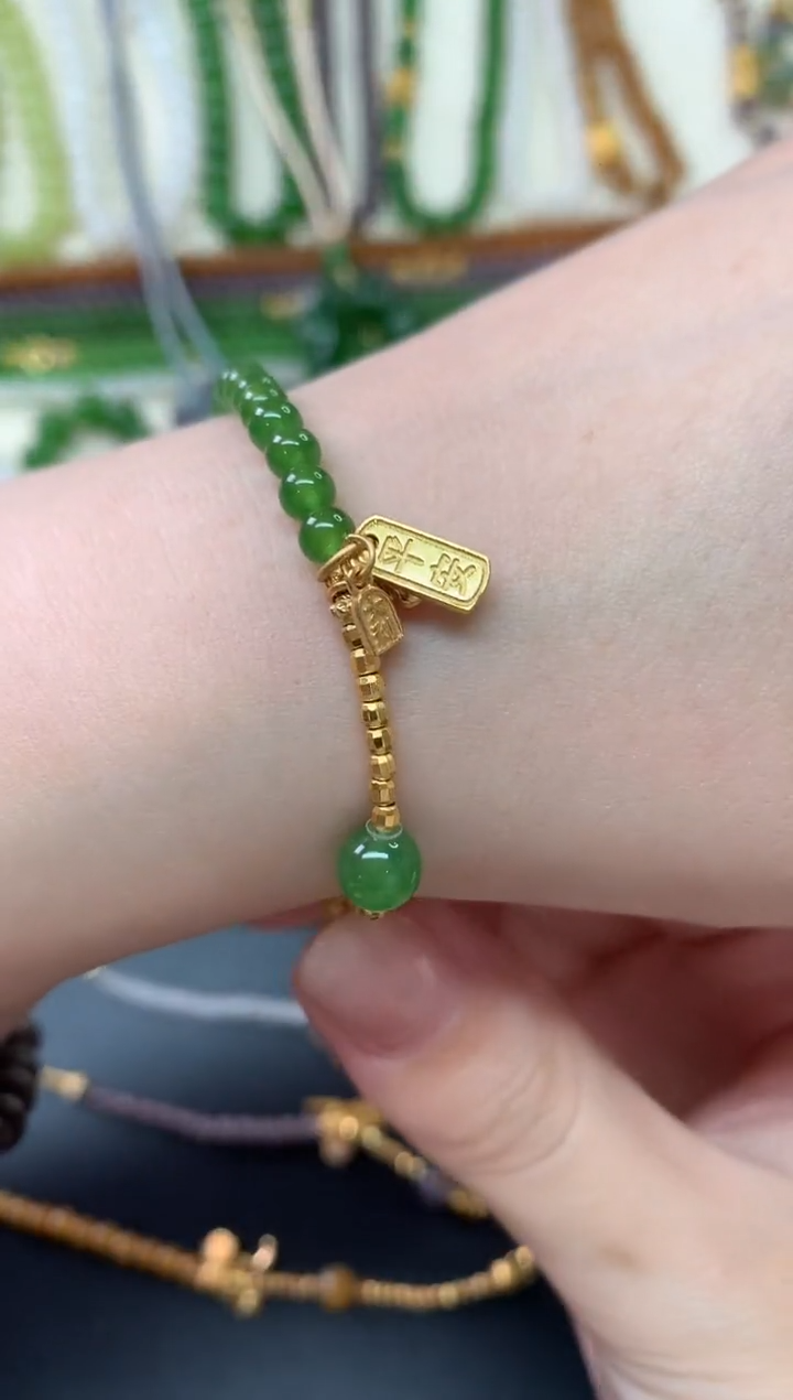 手串银S925镶嵌和田玉Z449|多样性发货一件380