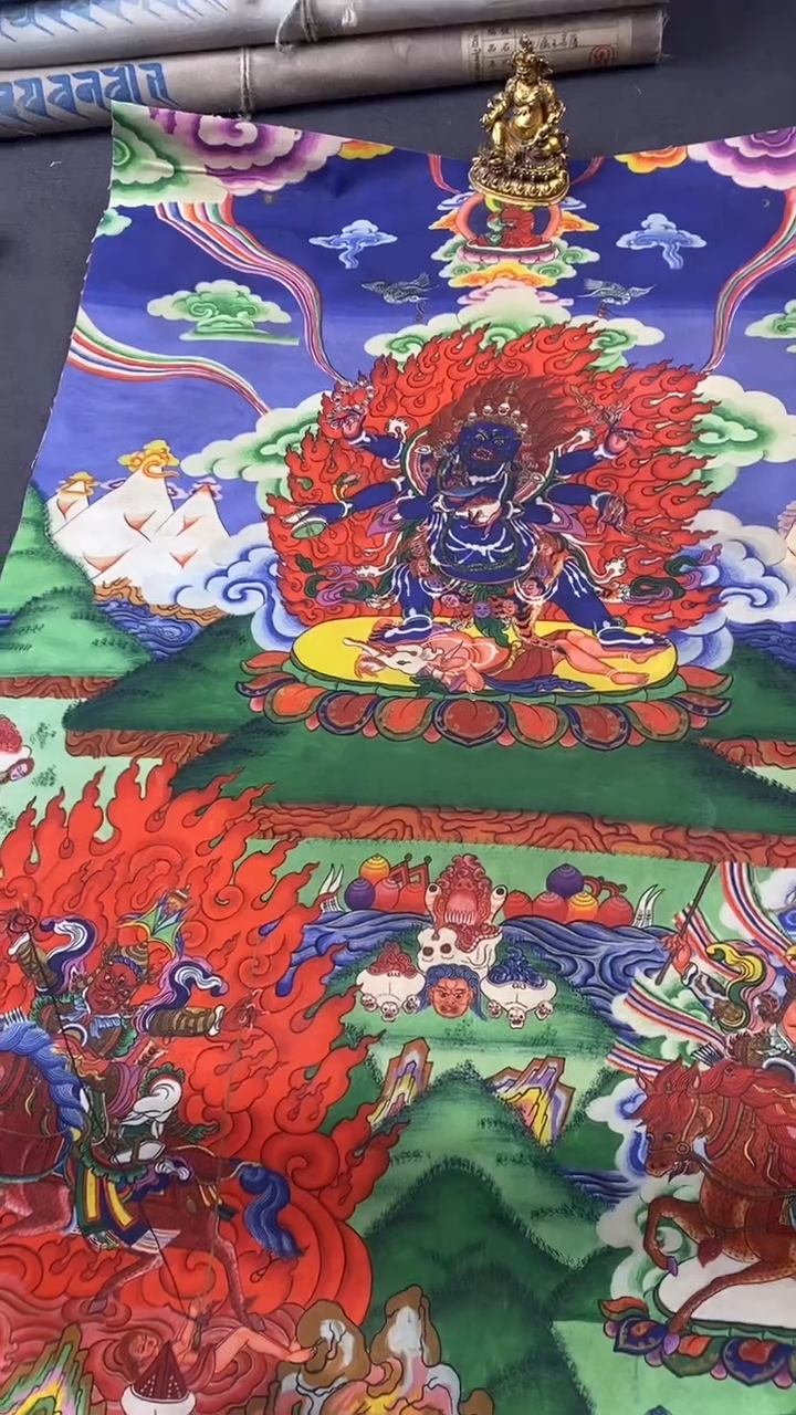 卷轴画王姬藏传唐卡艺术品