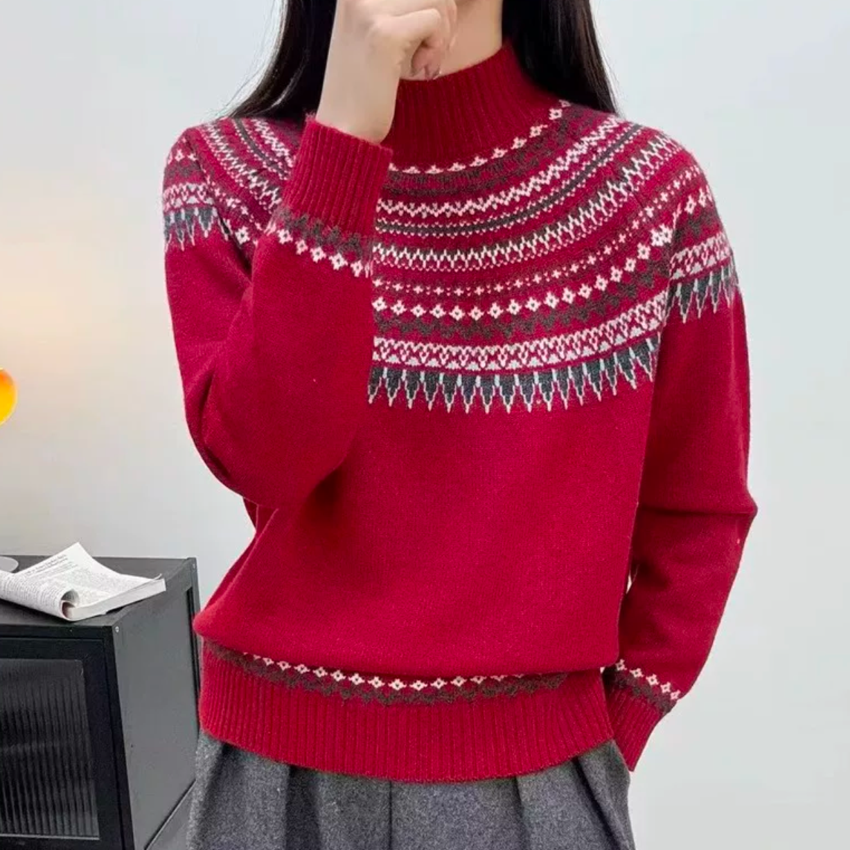 【费尔岛】新款气质时尚百搭气质针织衫LM6773