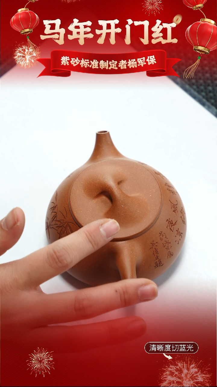 茶壶紫砂杨军保 松花泥 石瓢