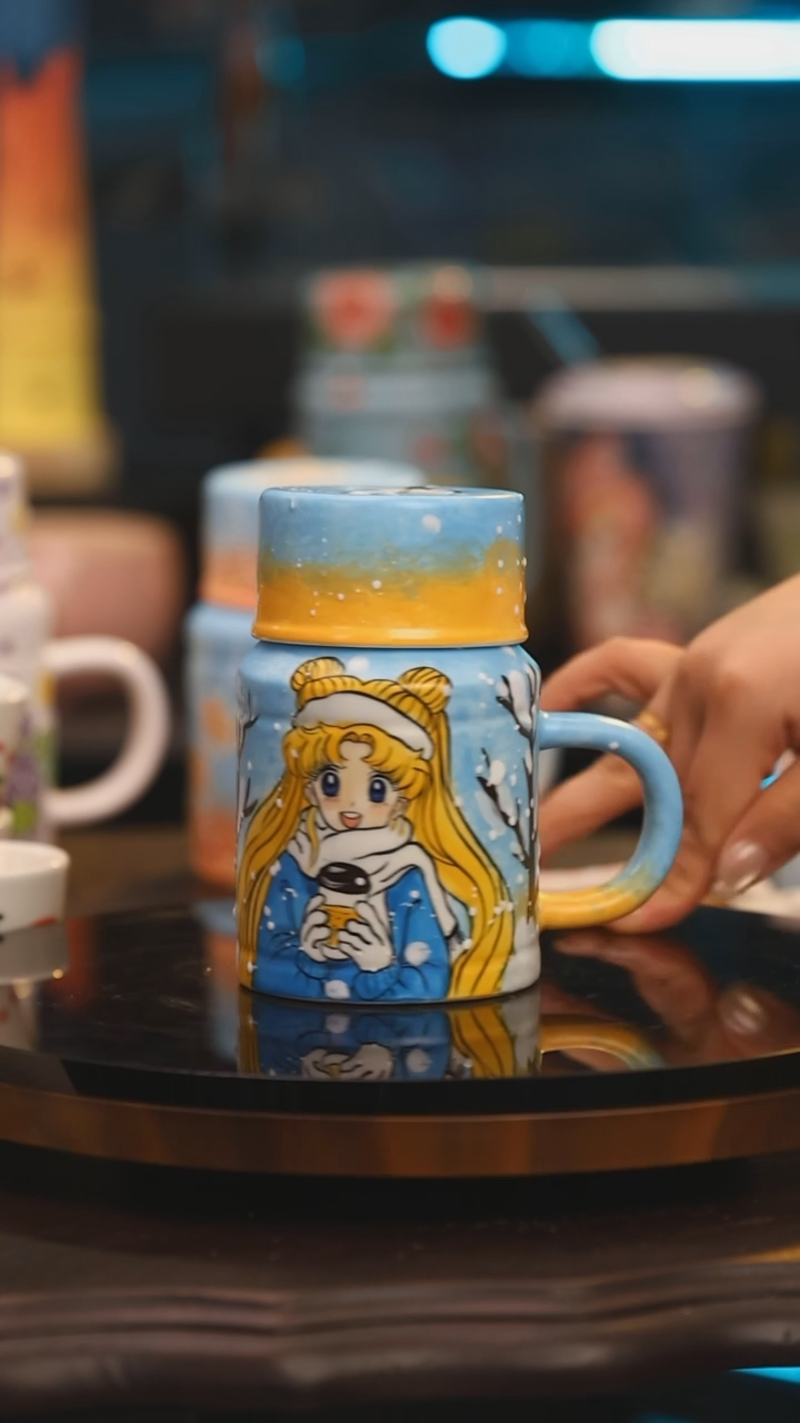 【闪购商品】杯子景德镇设计师釉下彩绘陶瓷