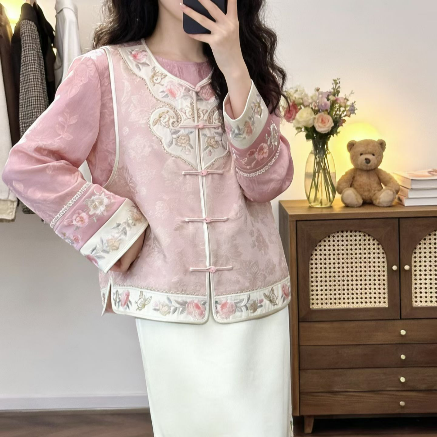 RONGRONG【似 花 - 系 列】马甲国风刺绣复古新中式日常春秋女36019