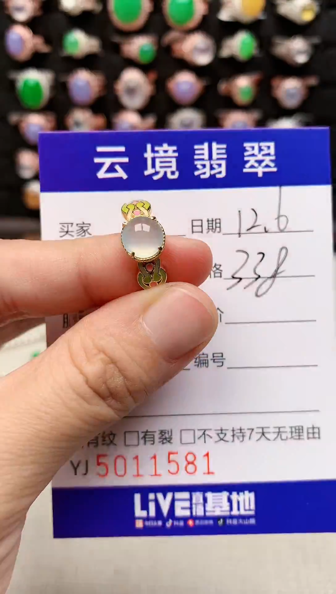 银S925镶嵌戒指翡翠1581