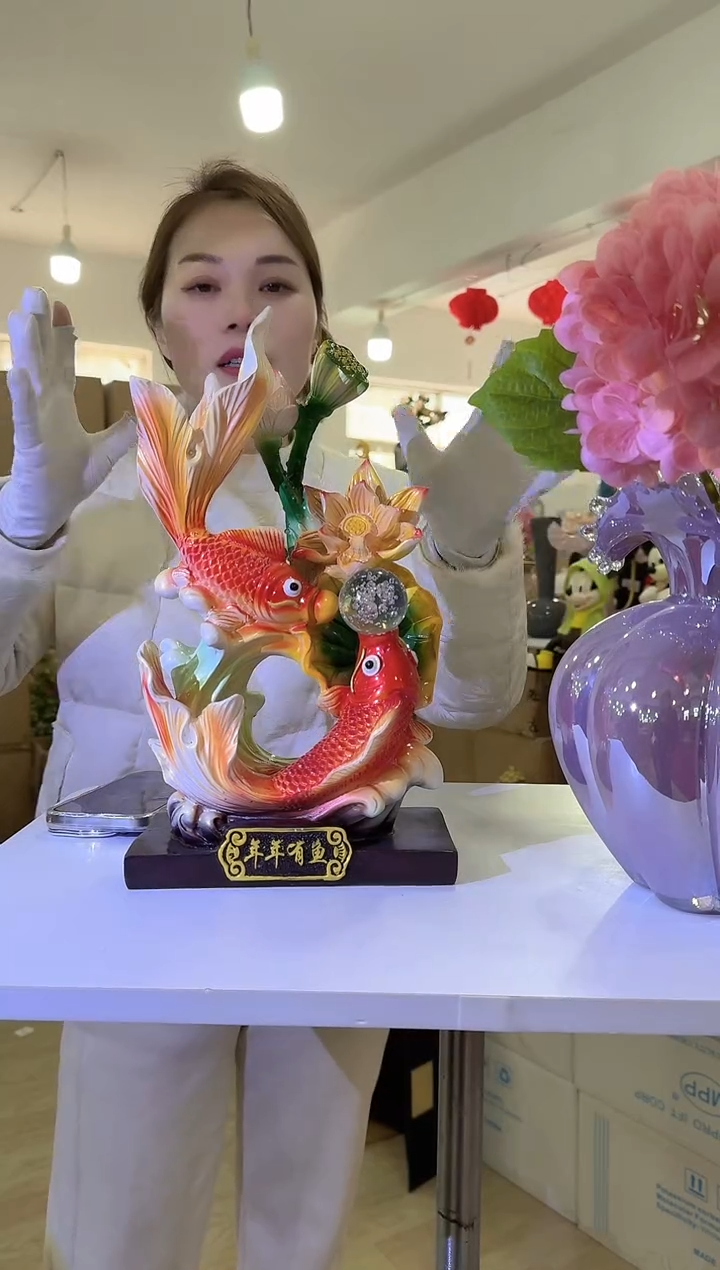 【闪购商品】琉璃迪喜花器-d-早 鱼